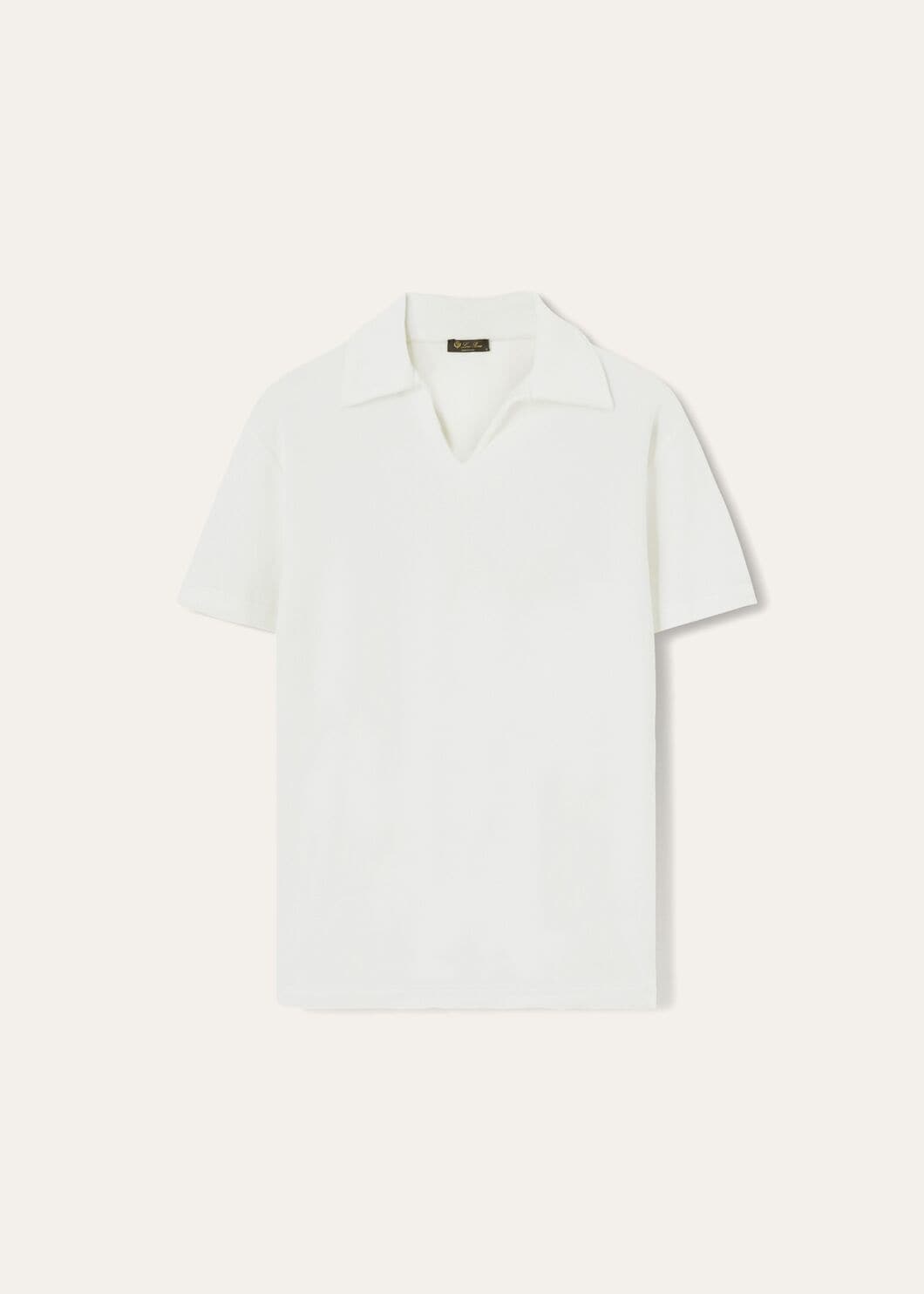 Polo Porto Venere Cotone, Seta Optical White Loro Piana