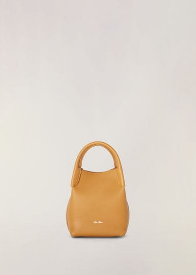 LORO PIANA Micro Bale Bag in Calfskin Spiced Curry