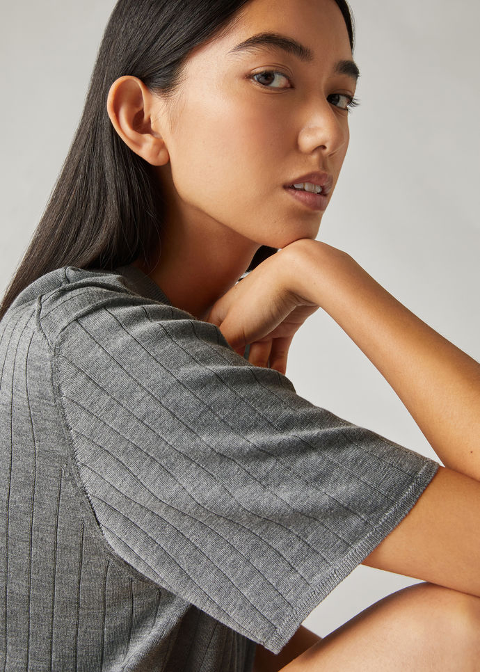 Cocooning Fluid T-Shirt-Cotton, Silk