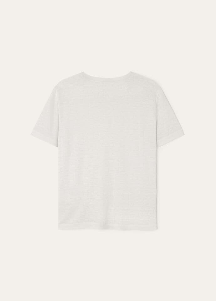 ガルガーノ・Tシャツ リネン（麻） ホワイト | ロロ・ピアーナ JP