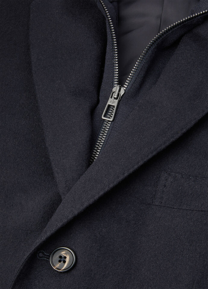 New Order Jacket Cashmere - Rain System® Navy Blue | Loro