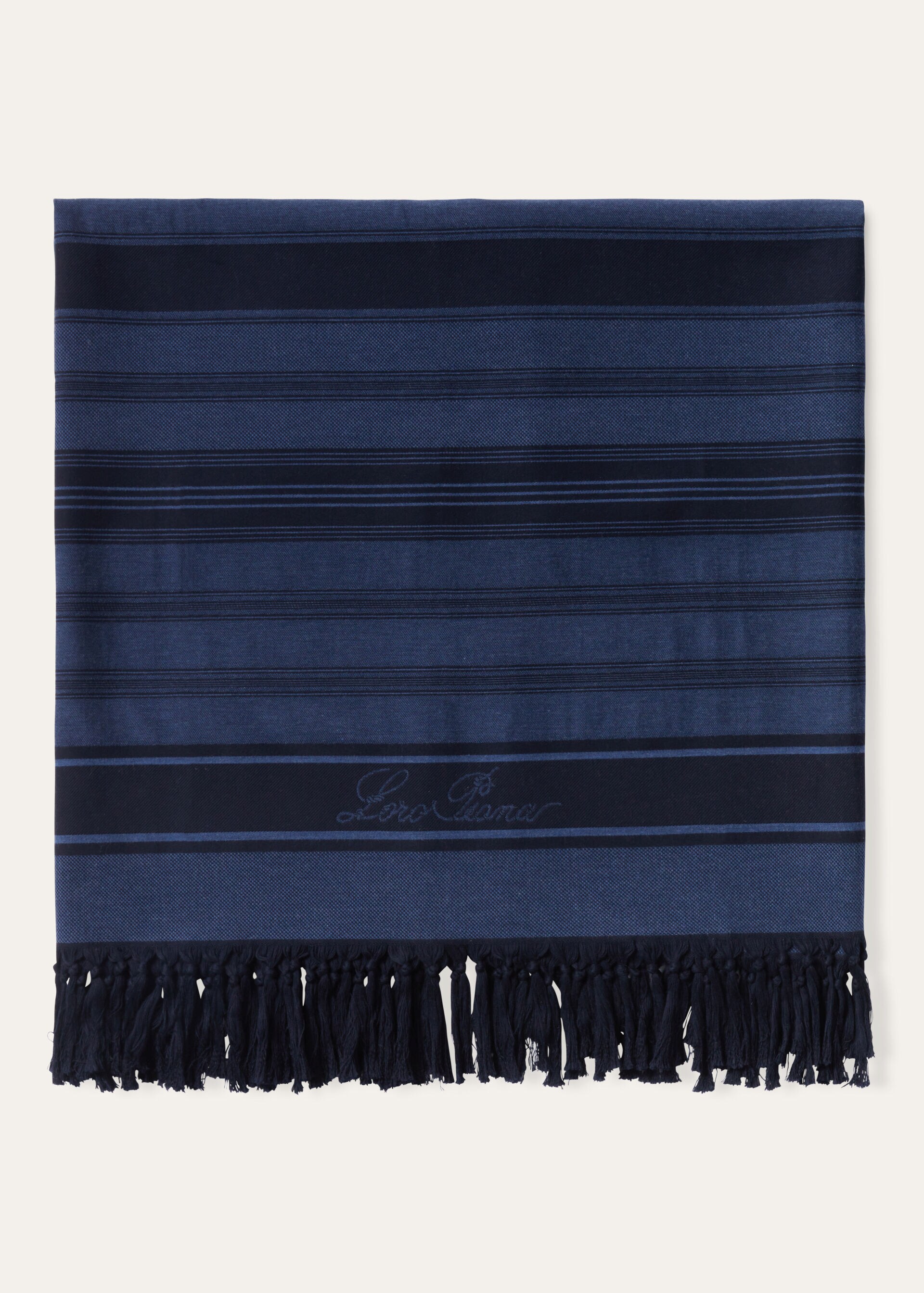 Portofino Beach Towel Cotton BLUE NAVY/DENIM MARINA STRIPE Loro Piana