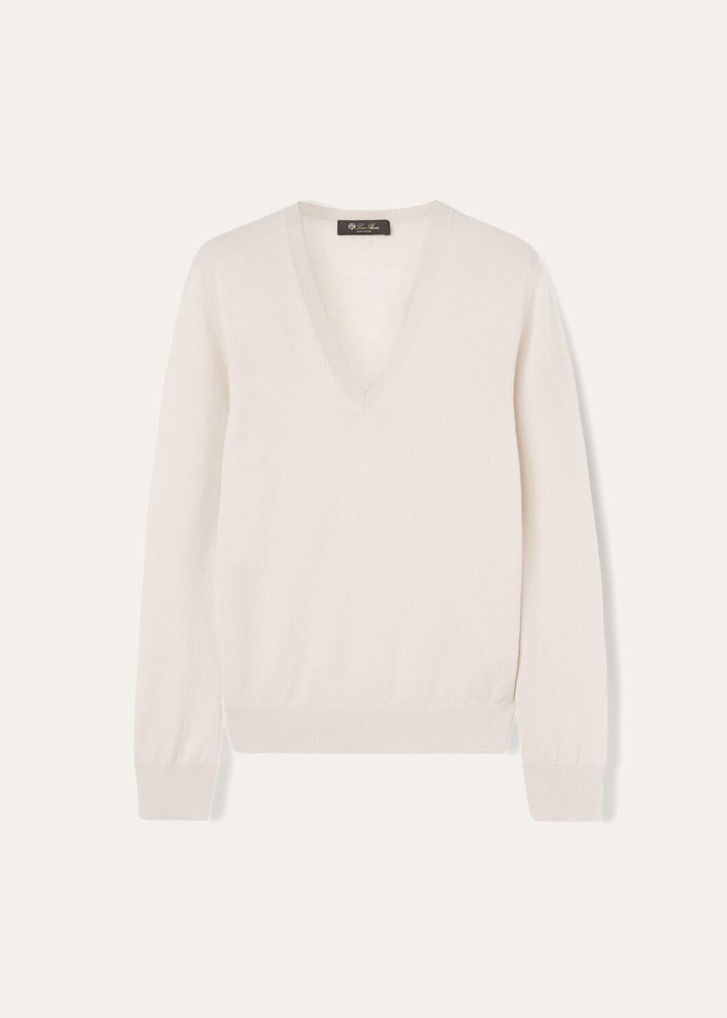 New Piuma V Neck Cashmere Tapioca Loro Piana US