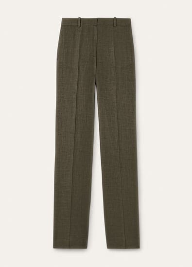 PANT. GOLDIE STRUCTURED LINEN WOOL