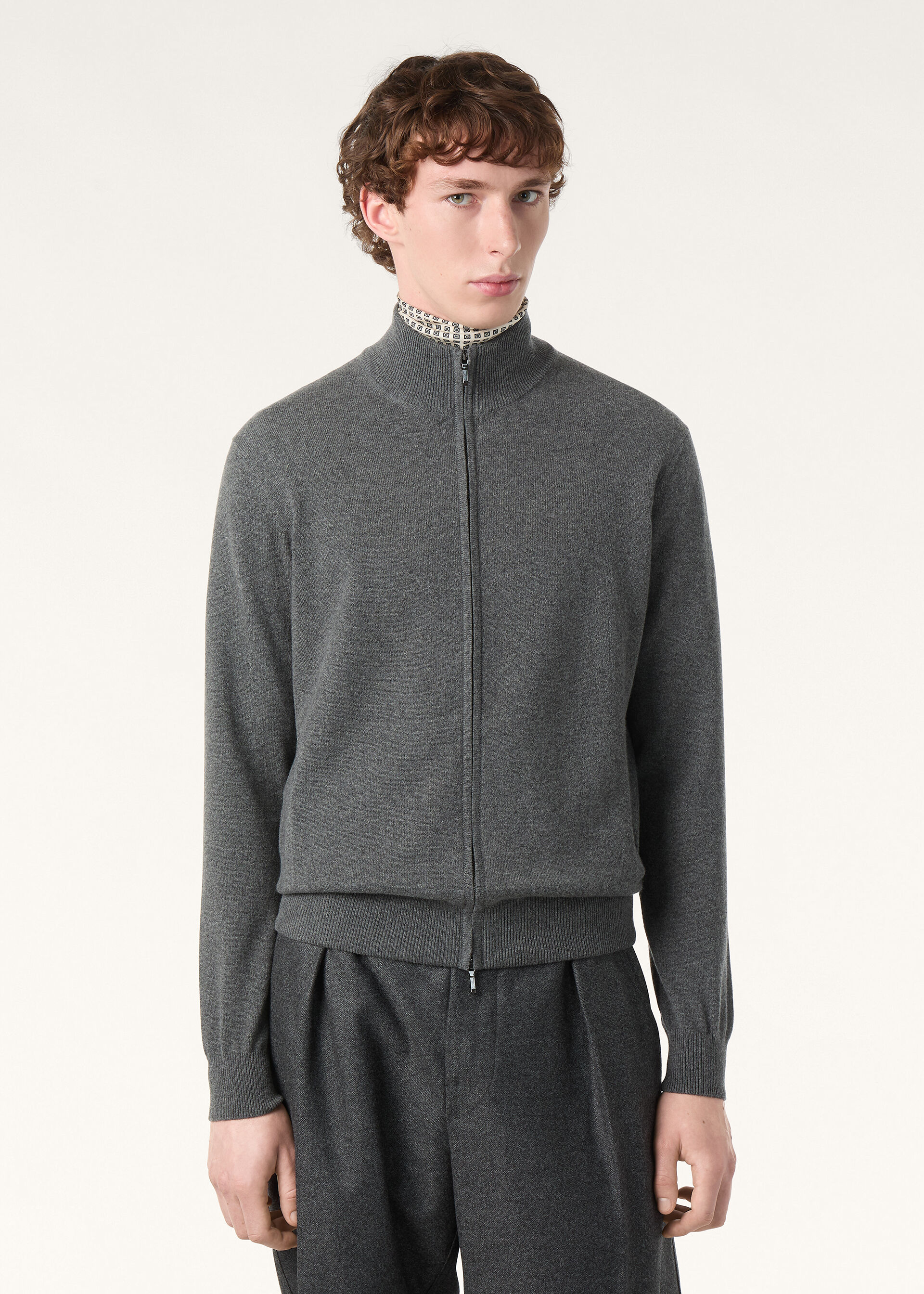 CLASSIC BABY CASHMERE BOMBER SWEATER ZIP GG 12