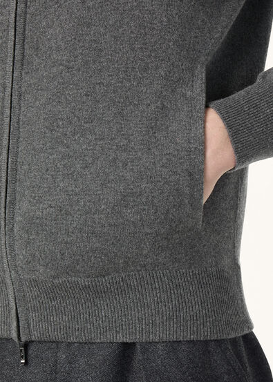 CLASSIC BABY CASHMERE BOMBER SWEATER ZIP GG 12