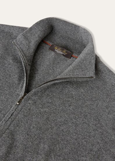 CLASSIC BABY CASHMERE BOMBER SWEATER ZIP GG 12