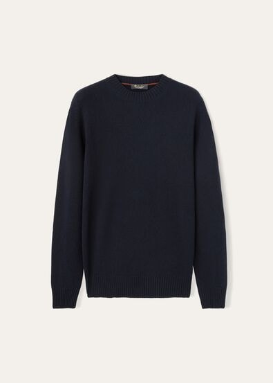 Roadster Mezzocollo Sweater in Cashmere Navy Blue/night Blue 