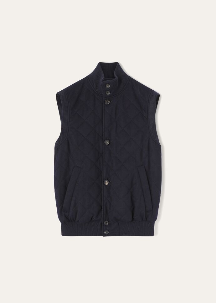 FIBRIL SATIN CUPRO FARMERS VEST .003Freeサイズ前着丈 - ベスト