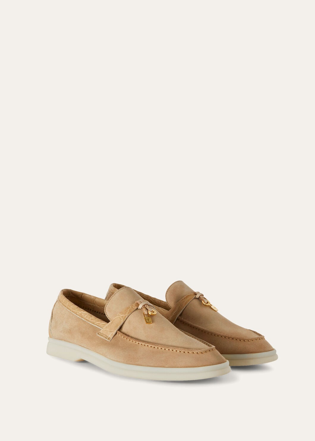 Summer Charms Walk Loafer Suede Sandstone | Loro Piana QA