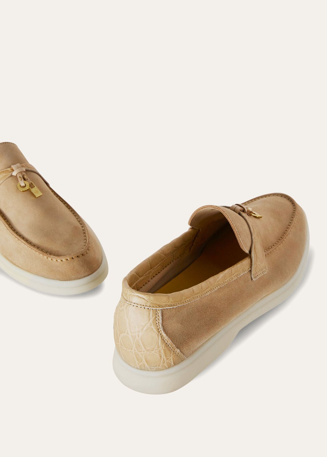 Summer Charms Walk Loafer Suede Sandstone | Loro Piana QA