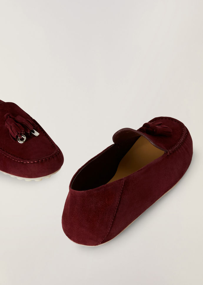 Dot Sole Loafers-Suede Goatskin