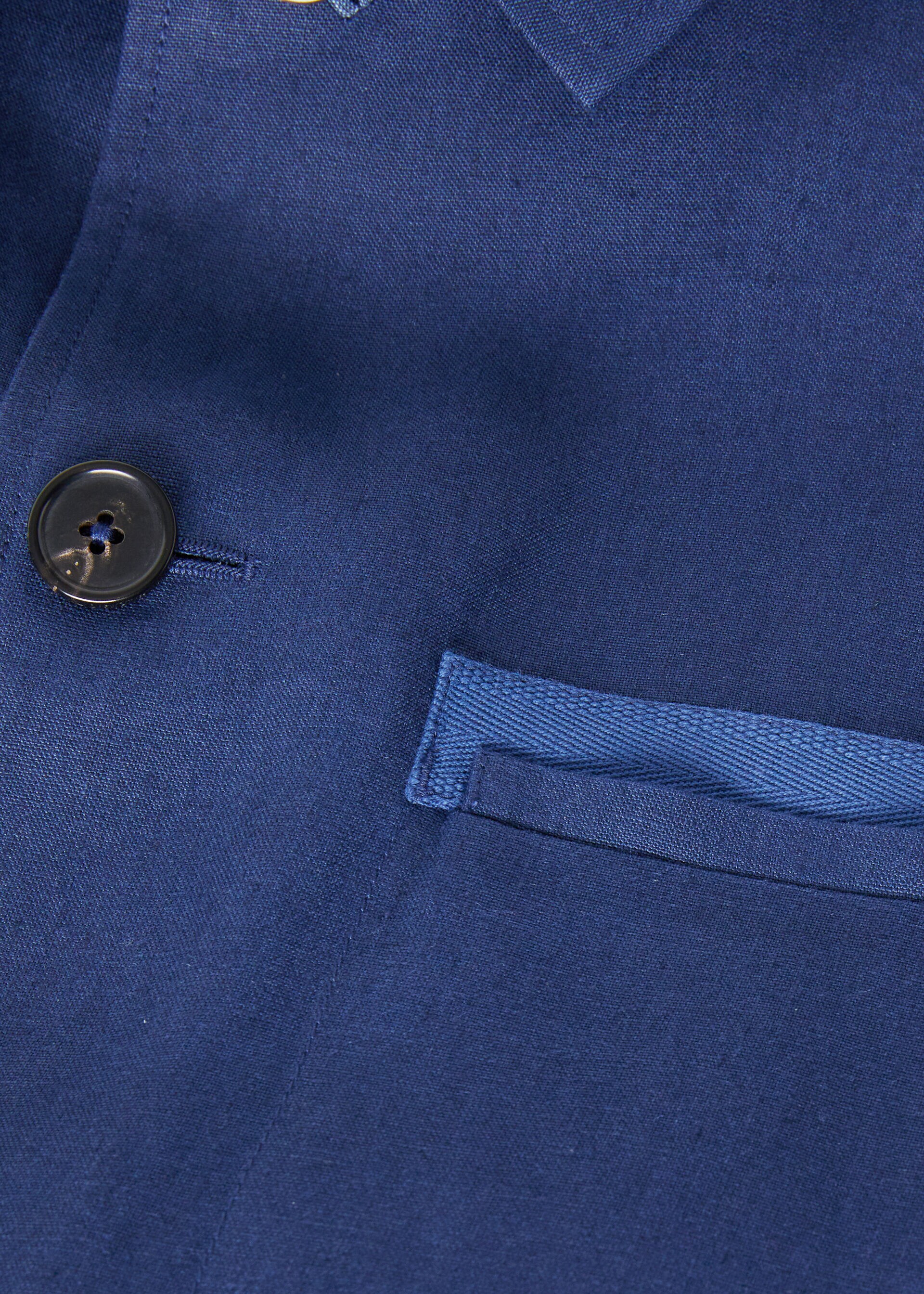 Kalama Overshirt Linen Kurume Blue Loro Piana FR