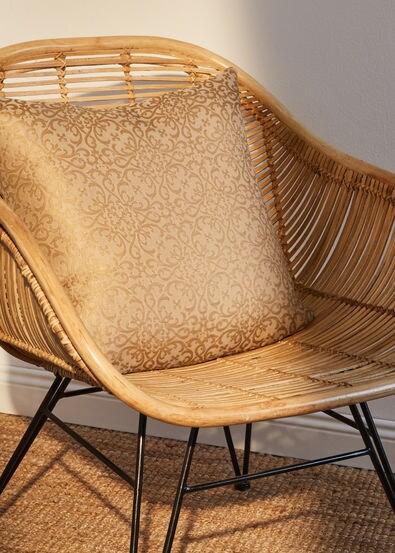 Golden Blossom Throw Pillow