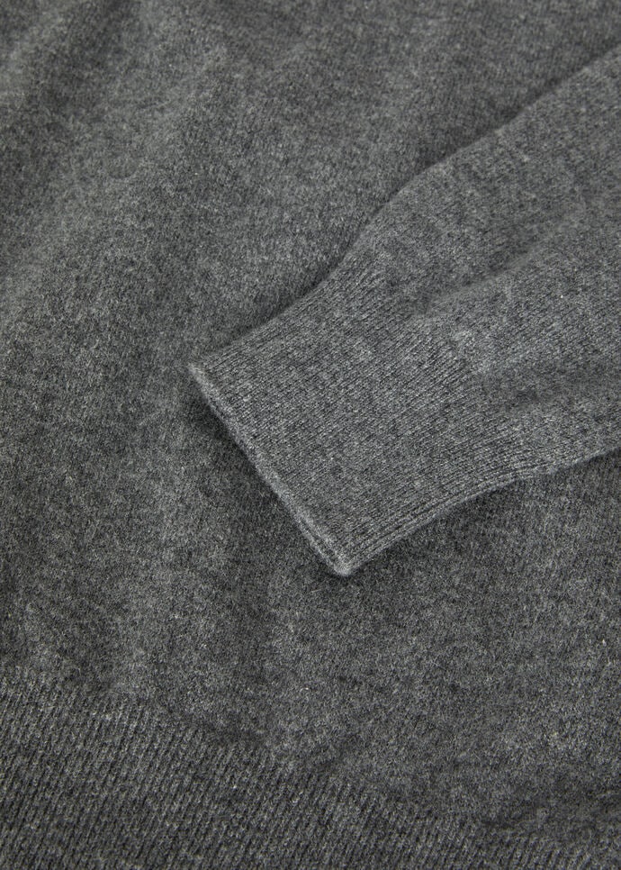 Classic Half-Zip Baby Cashmere Gray Melange | Loro Piana US Classic Half-Zip Baby Cashmere Gray Melange | Loro Piana US