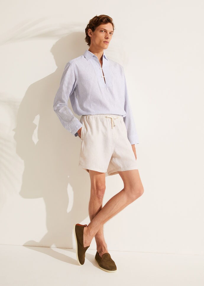 Bay Bermuda Shorts-Linen