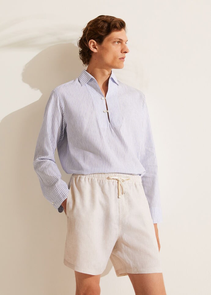 Bay Bermuda Shorts-Linen