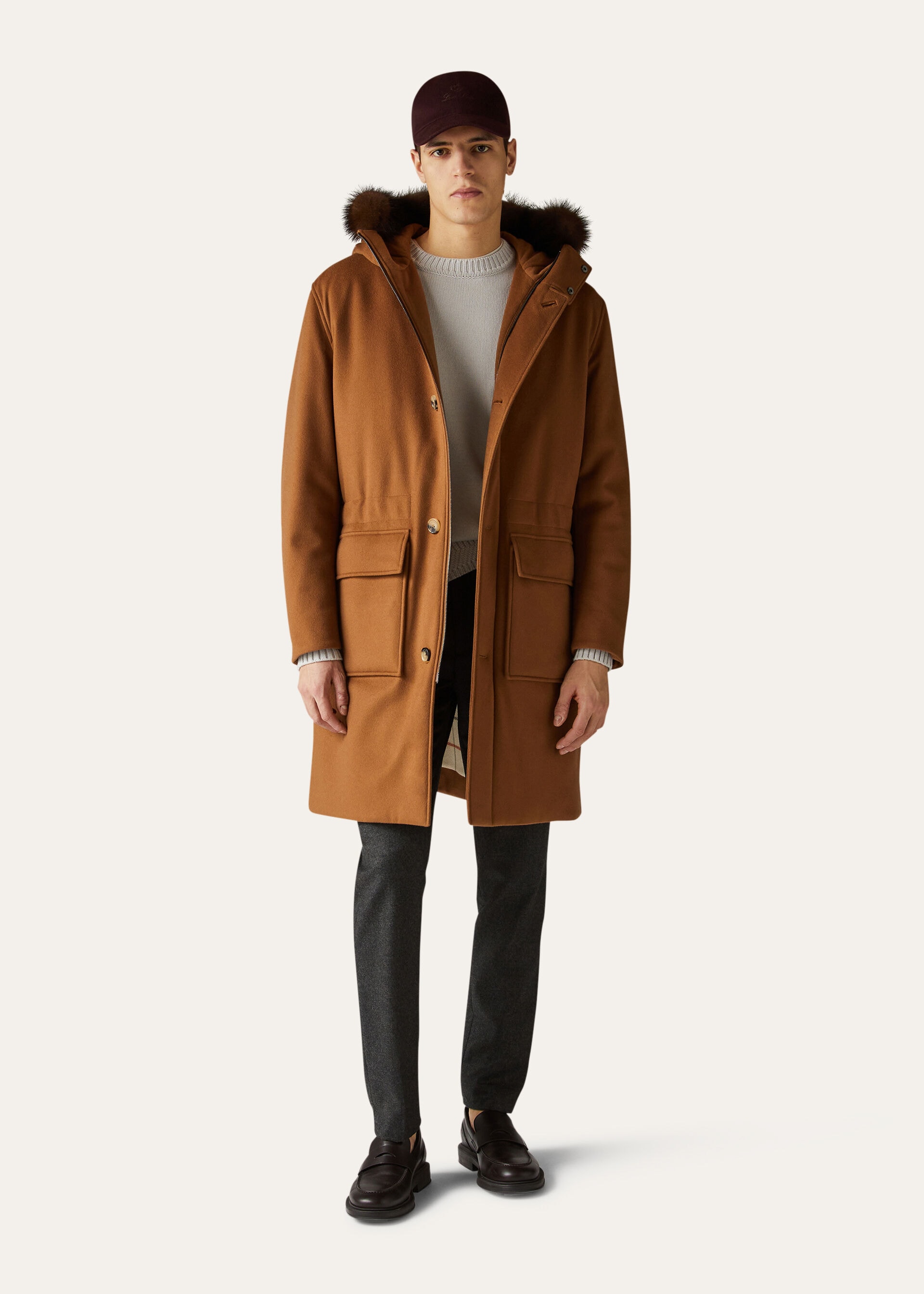 TOV PARKA VICUNA STORM PECAN COLLAR