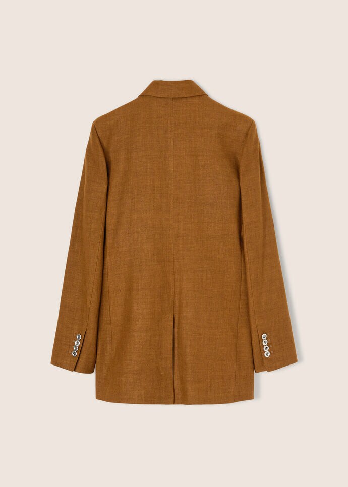 Jamilla Jacket-Linen, Virgin Wool