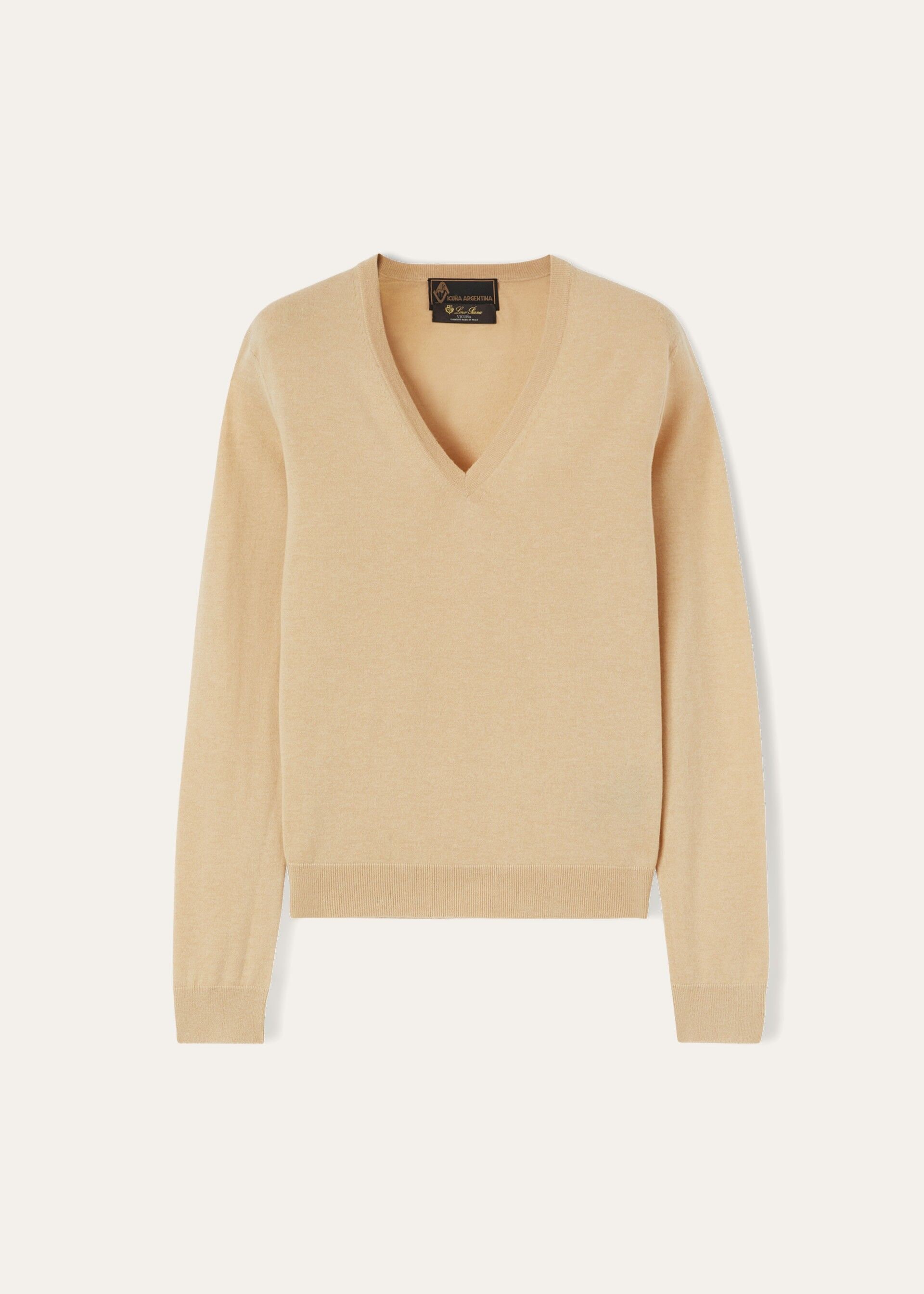 VICUNA ICONIC V NECK SWEATER GG 33