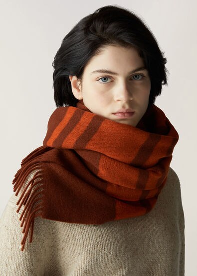 Camel Hair And Silk Scarf in Brown - Loro Piana