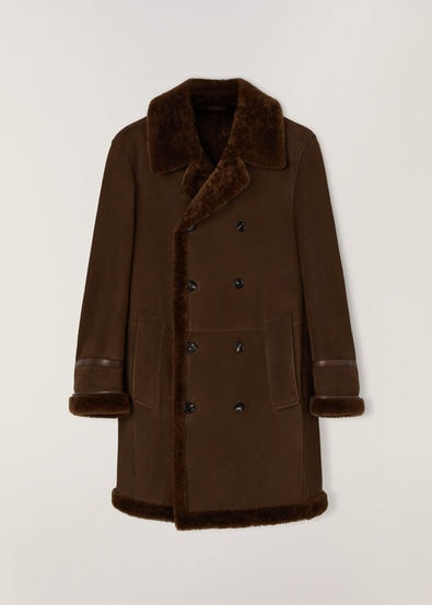 REKA LEATHER COAT SHEARLING MERINO VELOUR