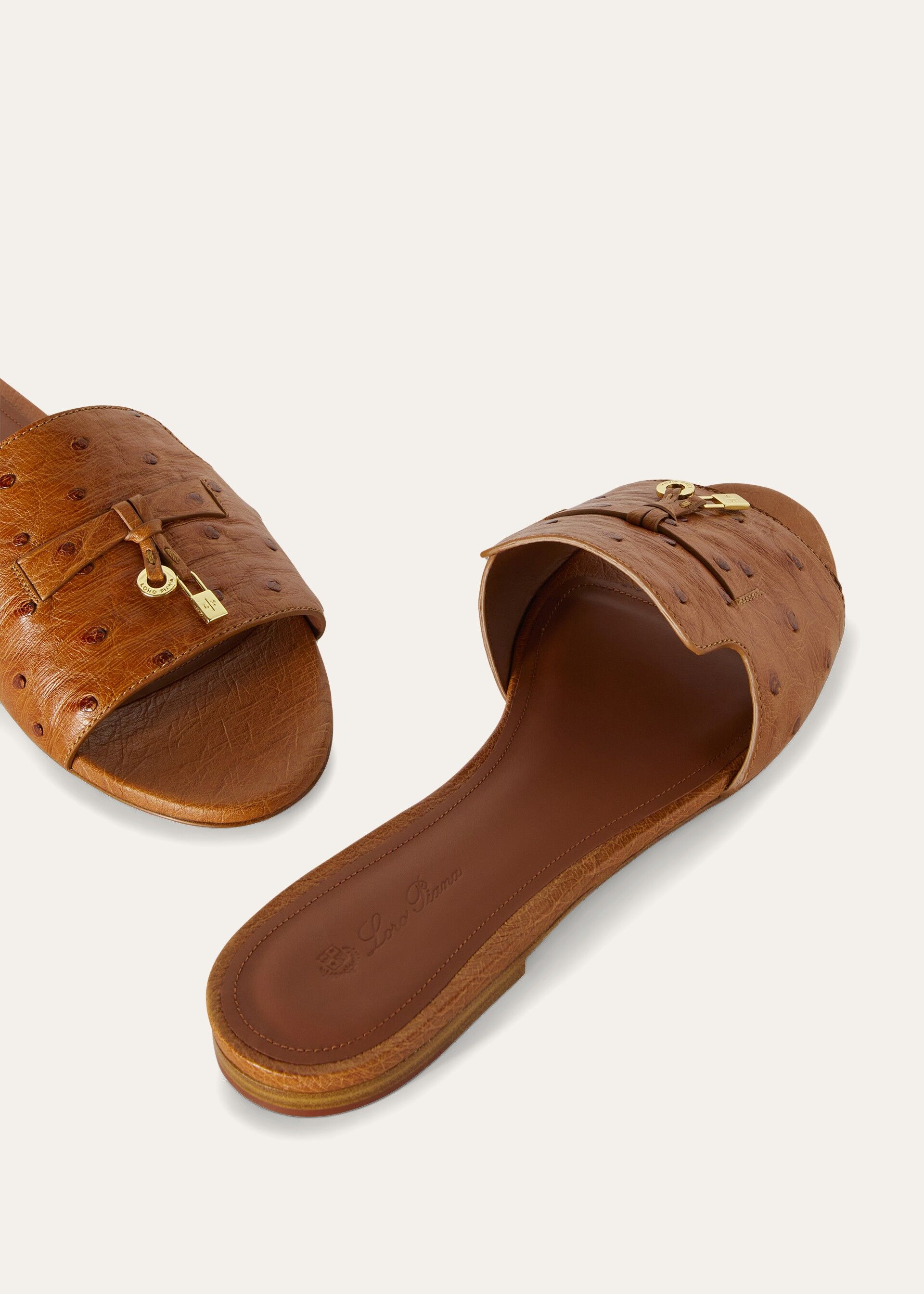 SUMMER CHARMS SLIPPER SHINY OSTRICH