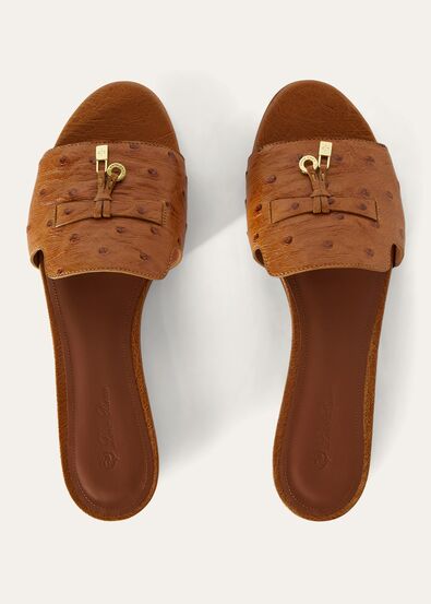 SUMMER CHARMS SLIPPER SHINY OSTRICH