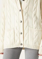 Napier Cardigan in Baby Cashmere White Snow | Loro Piana