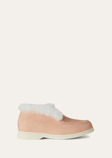 KID OPEN WALK SUEDE SHEARLING