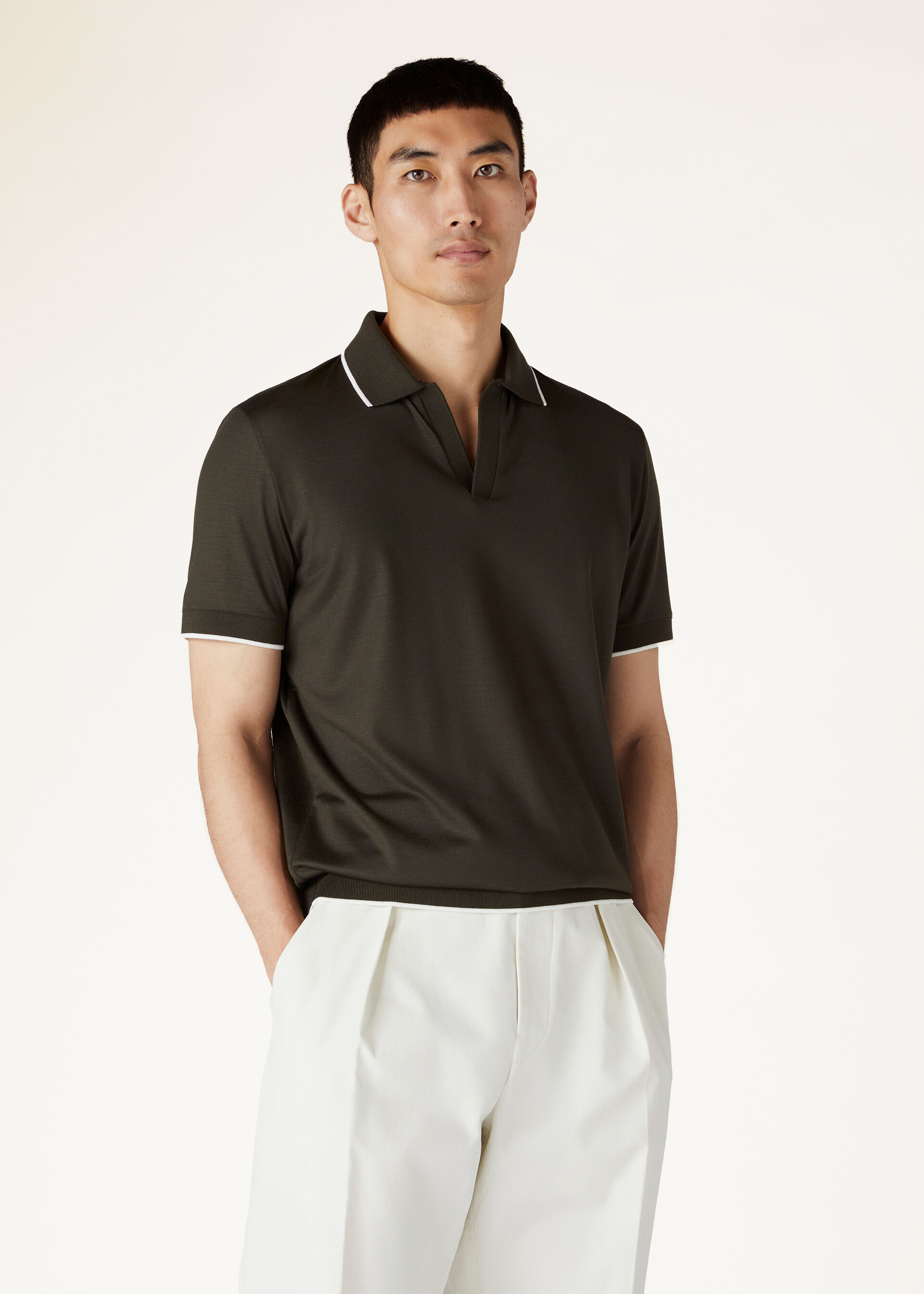 Buttonless Polo Shirt Loro Piana