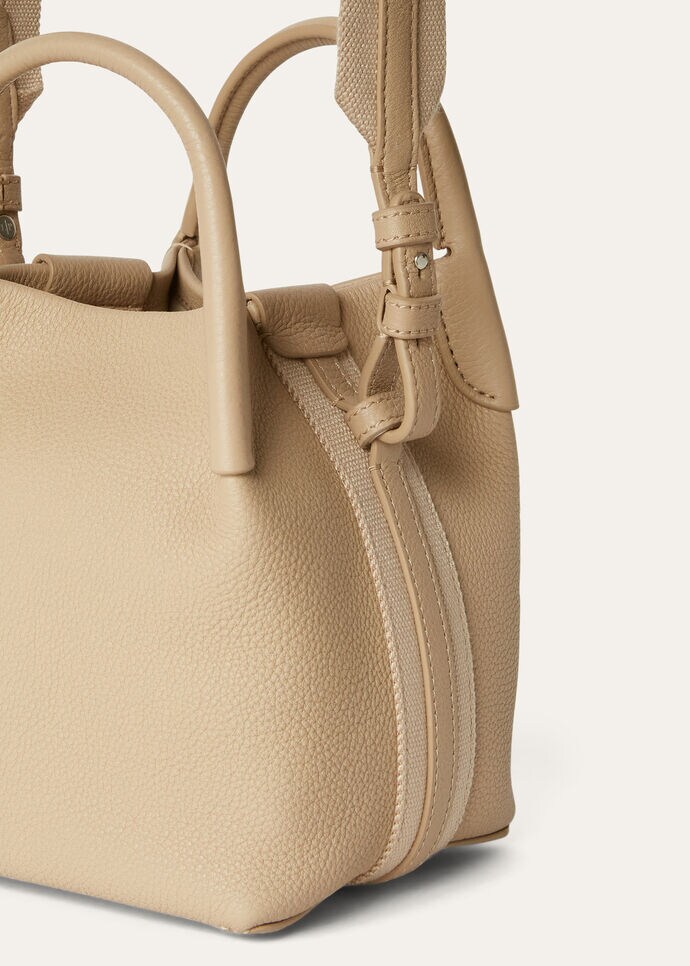 ハンドバッグ LORO PIANA SMALL BALE BAG Small Bale bag Calfskin Whisper White/Wheat Bran/Sun Gold