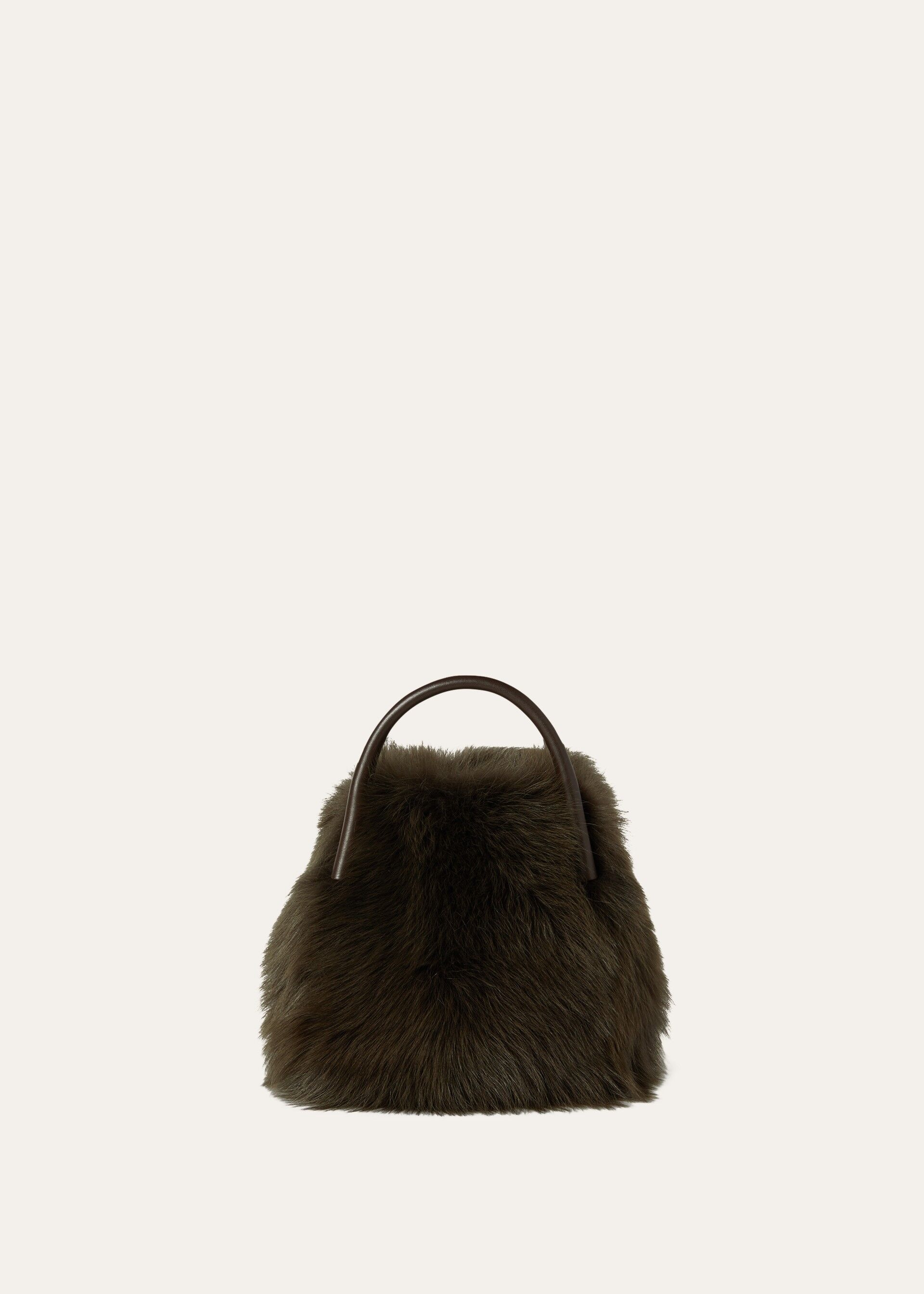 BALE MICRO LONG HAIRED LAMBSKIN ROUNDED LEATHER