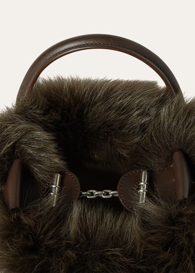 BALE MICRO LONG HAIRED LAMBSKIN ROUNDED LEATHER
