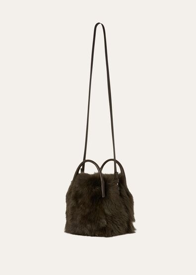 BALE MICRO LONG HAIRED LAMBSKIN ROUNDED LEATHER