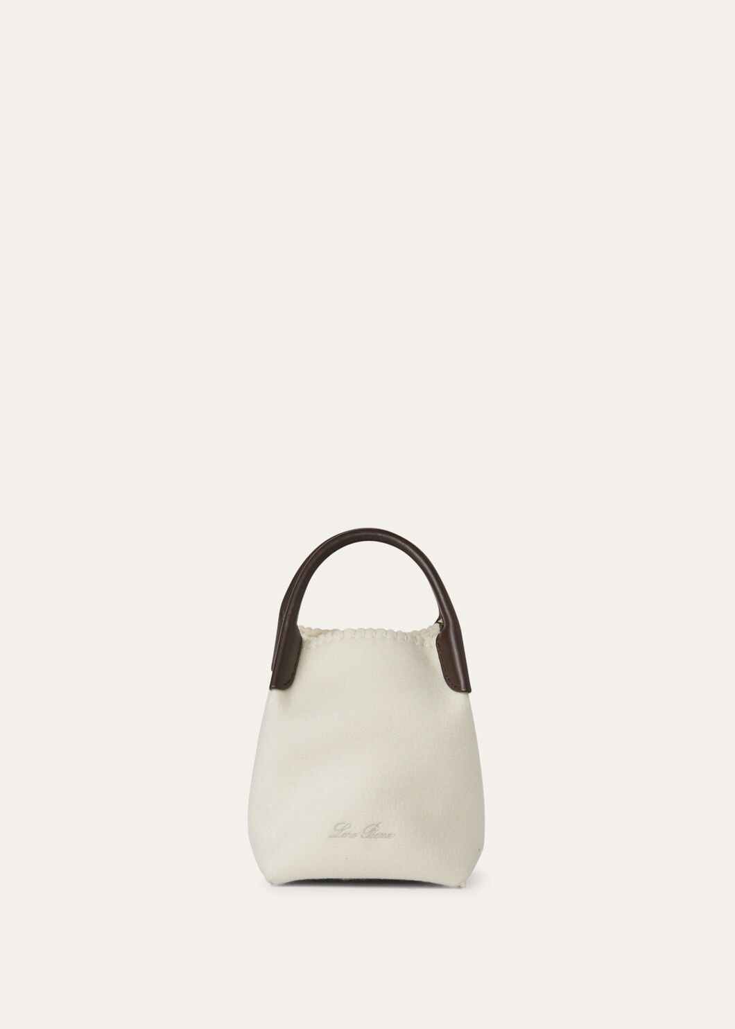 Micro Bale bag Cashmere White Dark Chocolate Licorice Loro Piana DE