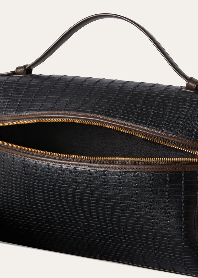 EXTRA POCKET L27 L.CALF WOVEN\SADDLE LEAT. 20AU_FAN4889_B3RF_NR_4