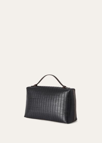 EXTRA POCKET L27 L.CALF WOVEN\SADDLE LEAT. 20AU