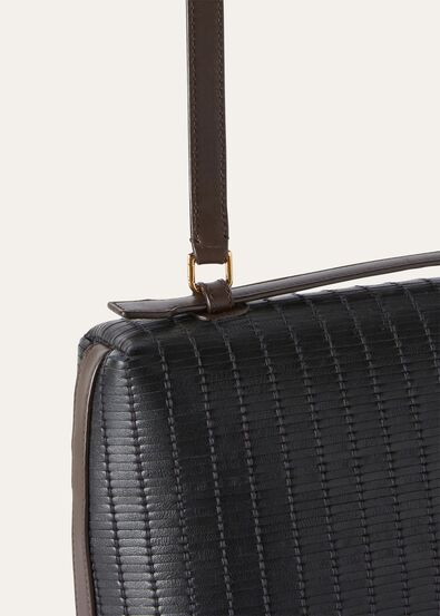 EXTRA POCKET L27 L.CALF WOVEN\SADDLE LEAT. 20AU