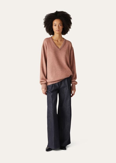 【YOURNUS】cashmere v-neck knit YOURNUS】cashmere v-neck knit Yorn Two-Thread V-Neck 100