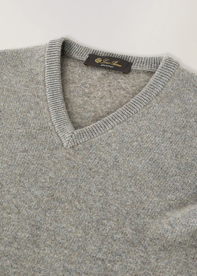 Loro V-Neck Sweater-Cashmere