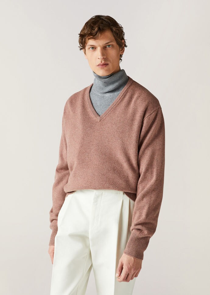 Loro V-Neck Sweater-Cashmere