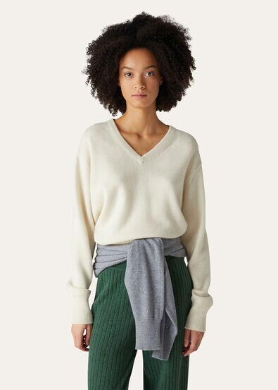 SCOLLO V RECYCLED CASHMERE
