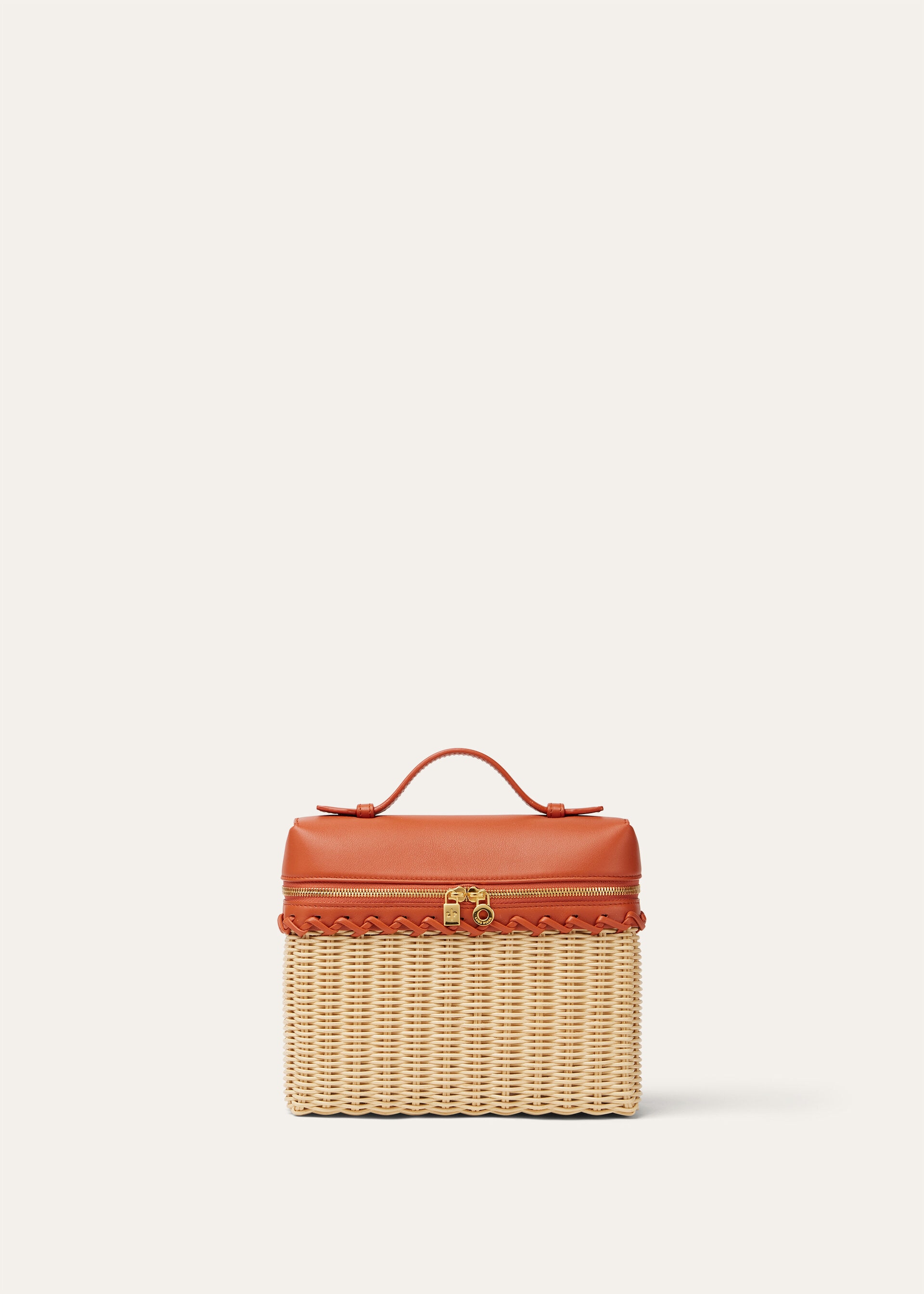 EXTRA POCKET L19 NORTH SOUTH WICKER/ROUNDED CALF