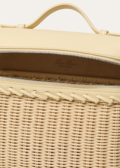 EXTRA POCKET L19 NORTH SOUTH WICKER/ROUNDED CALF