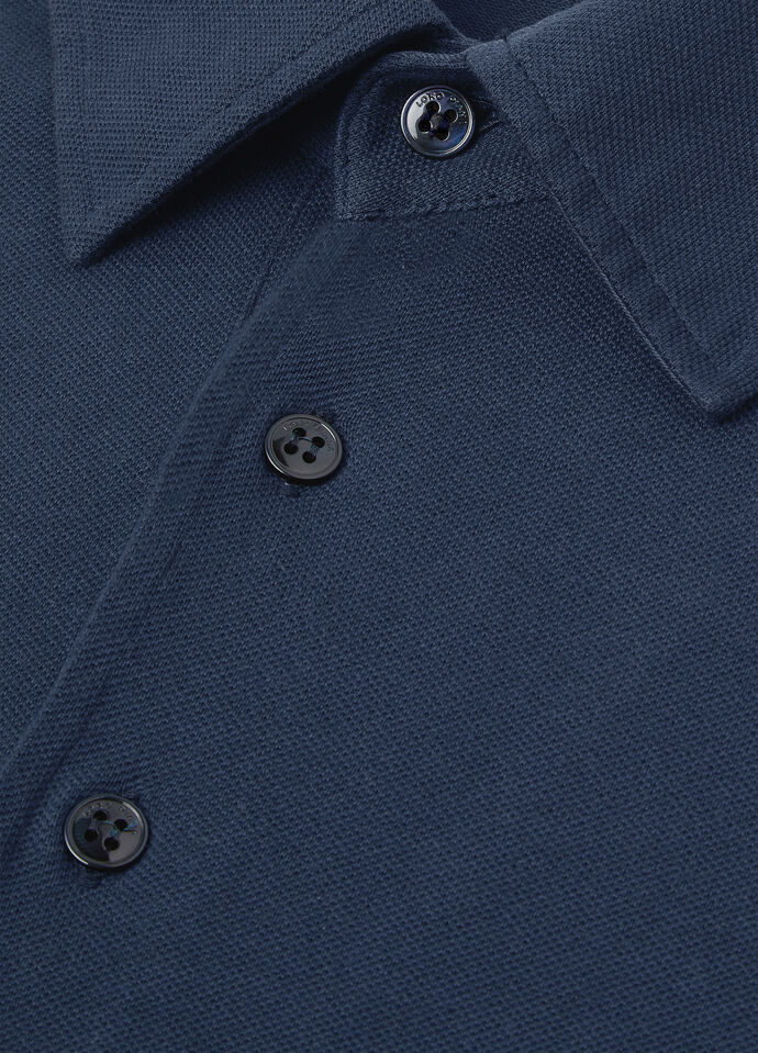 Polo Shirt Cotton Navy Blue | Loro Piana US