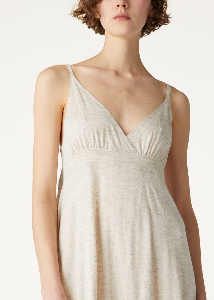 Kleid seide leinen Clearance