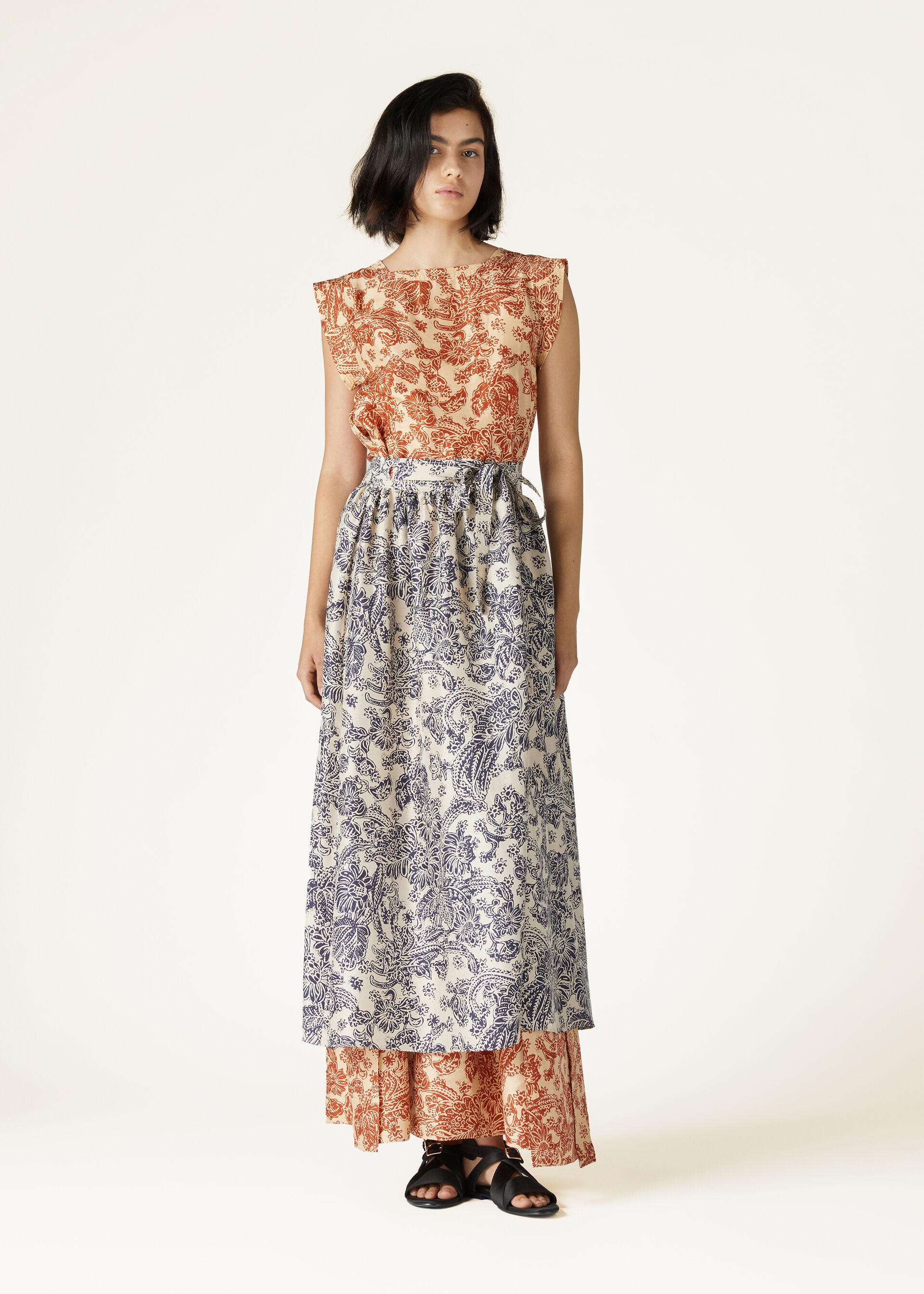 ABITO SHYANNE WOODBLOCK BOTANIC SILK