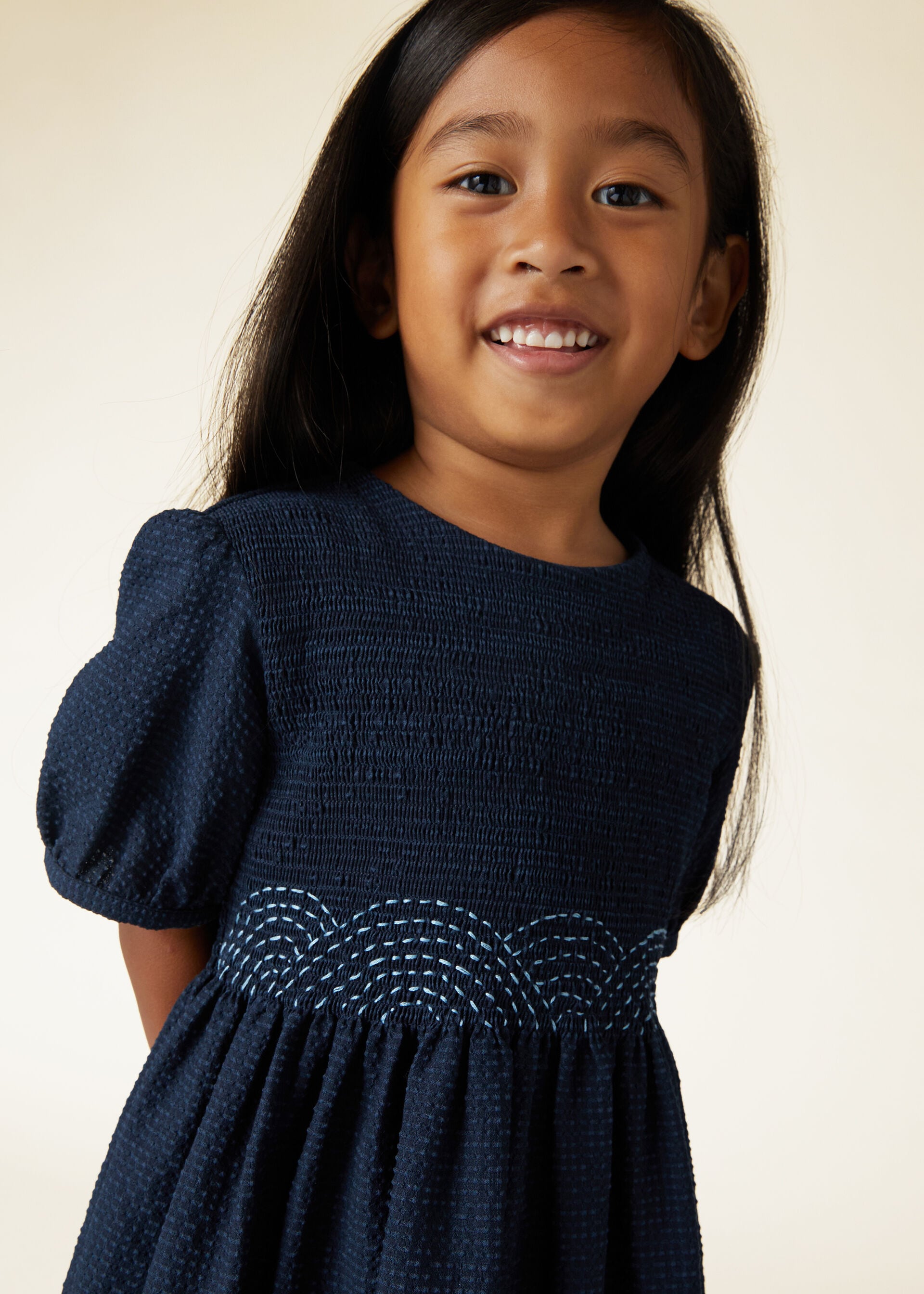 Britany Dress Cotton Blue Navy/Deep Pacific Loro Piana CC