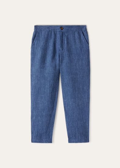 PANT. CALLUM LINEN BLUE INDIGO